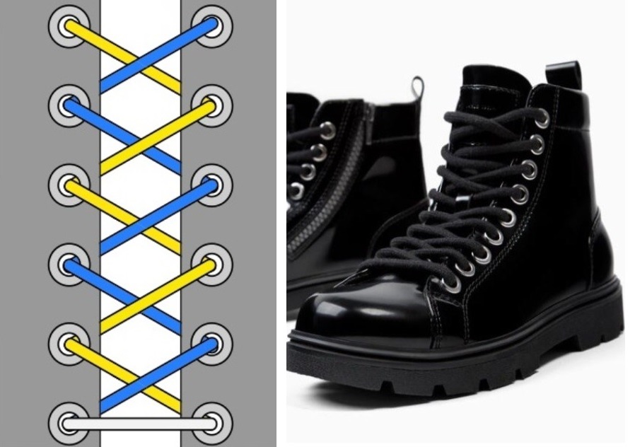 Шнуровка ботинок: как модно завязывать шнурки
как модно зашнуровать ботинки — modnayadama
