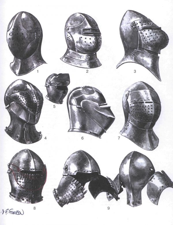 Как назывались шлемы рыцарей средневековья