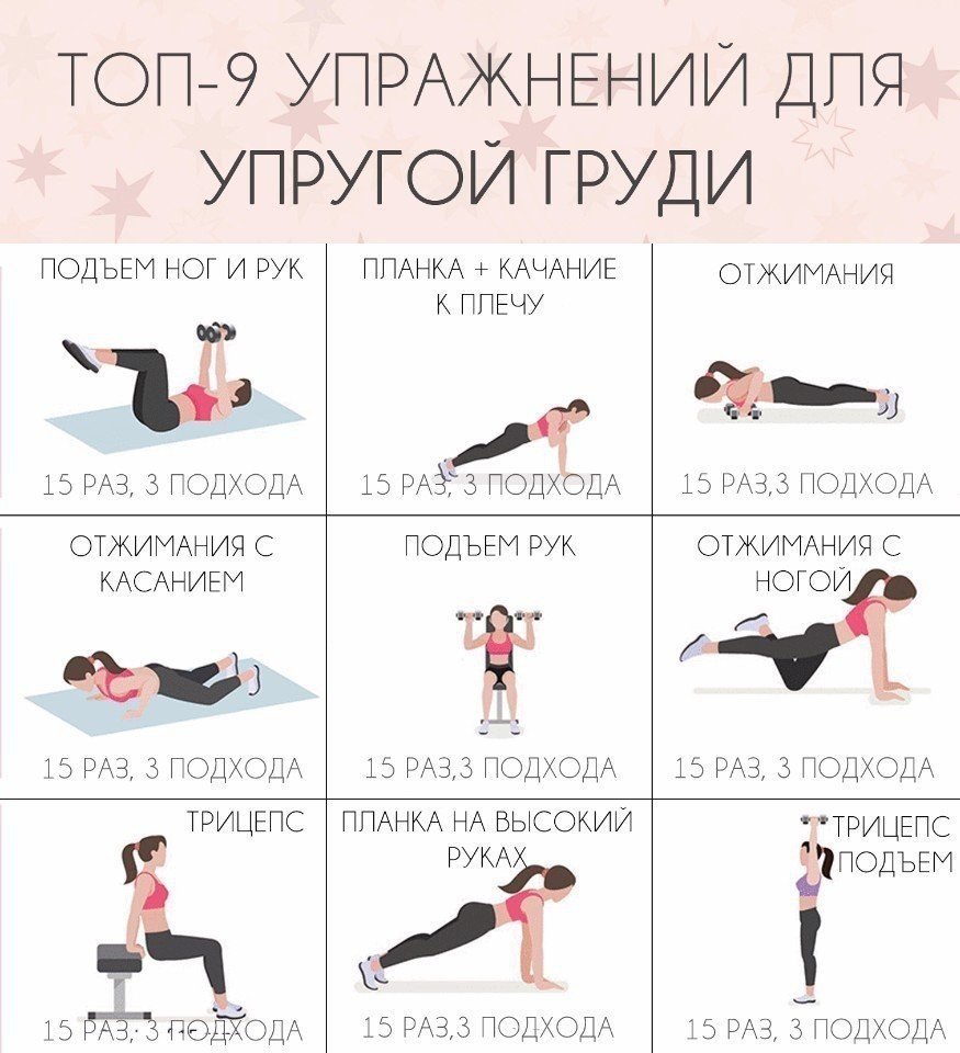 Самые эффективные упражнения на грудь для девушек, выполняем дома и в зале - idealplastic.ru