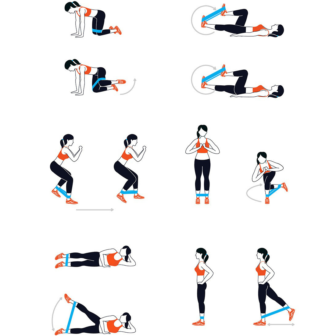 8 лучших упражнений для укрепления мышц пресса с фитнес-резинкой
