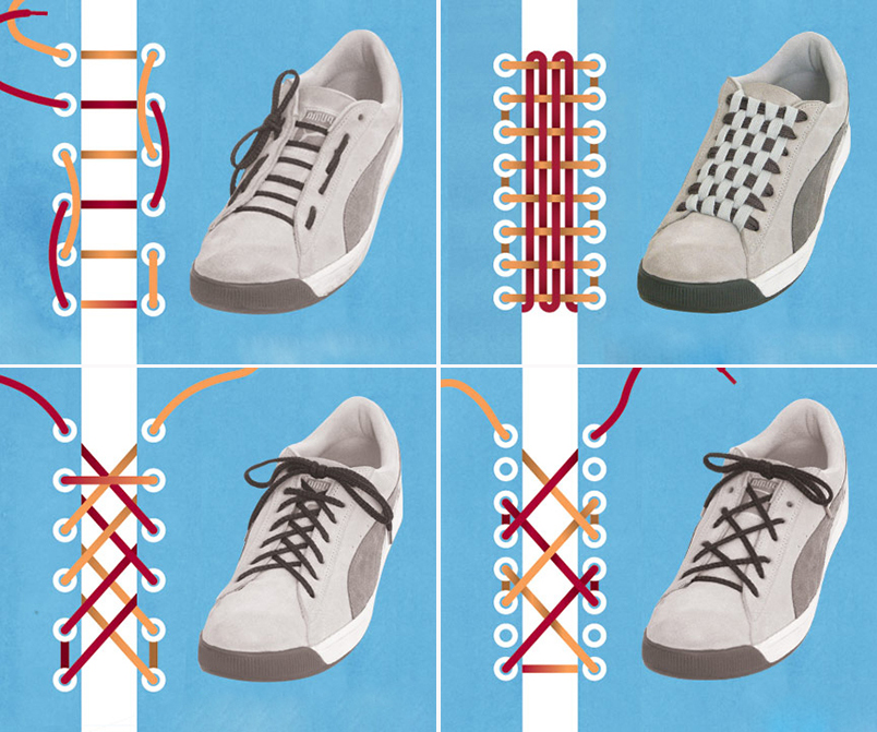 Как завязывать шнурки на кроссовках разными способами – крутые пошаговые примеры, виды шнуровки, как красиво и оригинально завязывать бантики на кроссовках и кедах