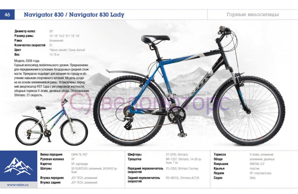 Велосипед Stels Navigator 650, внешний вид, рабочие параметры