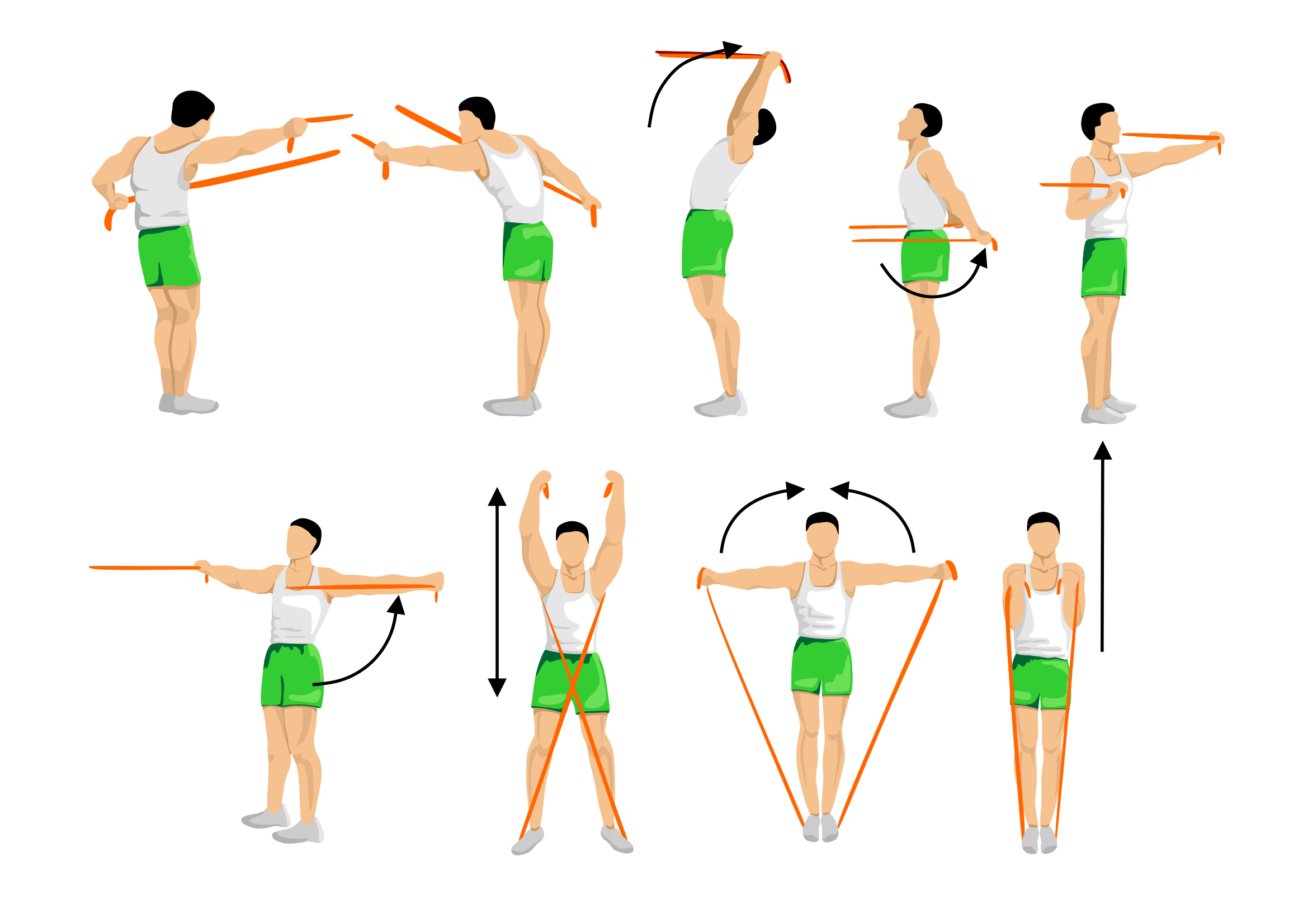 Эспандер лента: 15 лучших упражнений с эластичной лентой для фитнеса