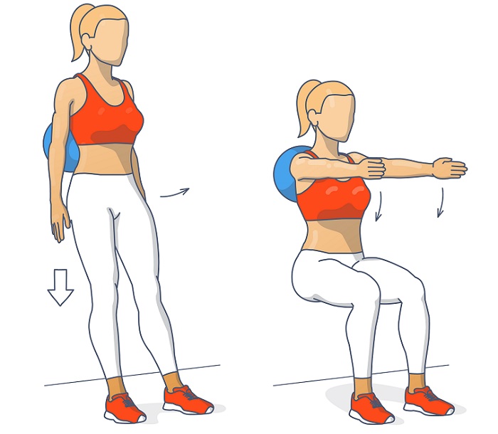 Упражнение «стульчик» у стены — как правильно делать, какие мышцы работают и что дает это движение?