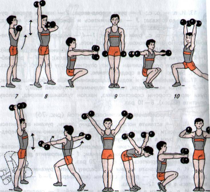 Упражнения с гантелями для мужчины - самый эффективный комплекс тренировок смотрите здесь! (100 фото)