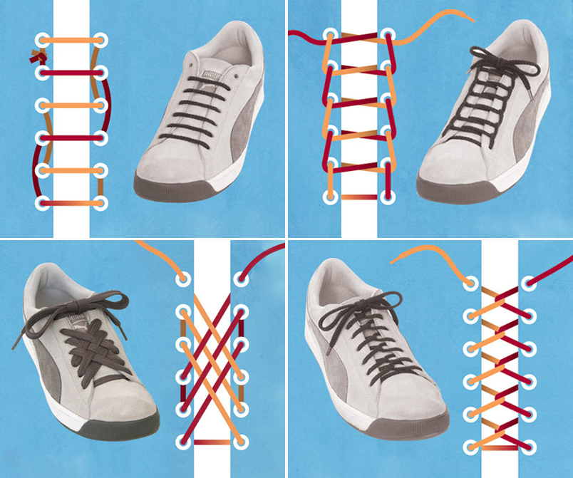 Шнуровка кроссовок — лучшие варианты пошагово - этно бохо тренд стили