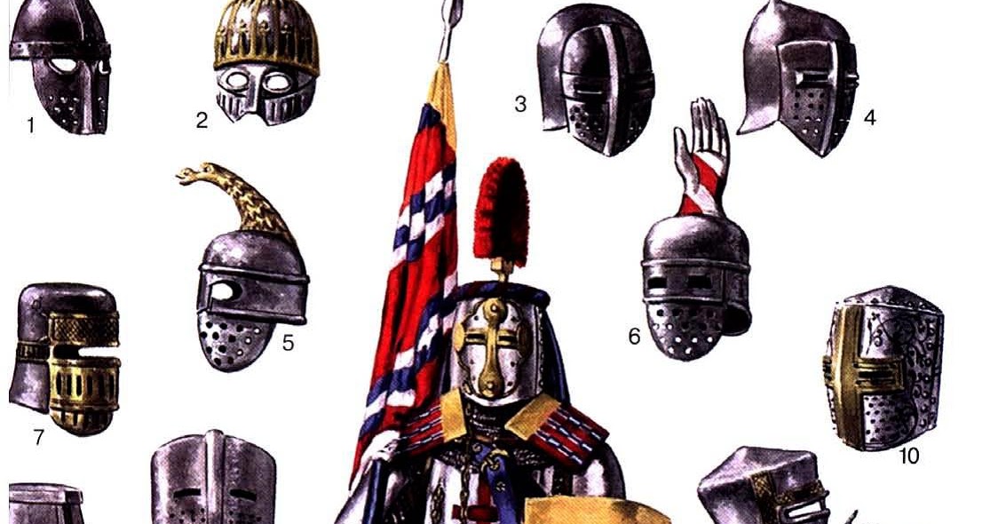 Как называется шлем средневекового рыцаря