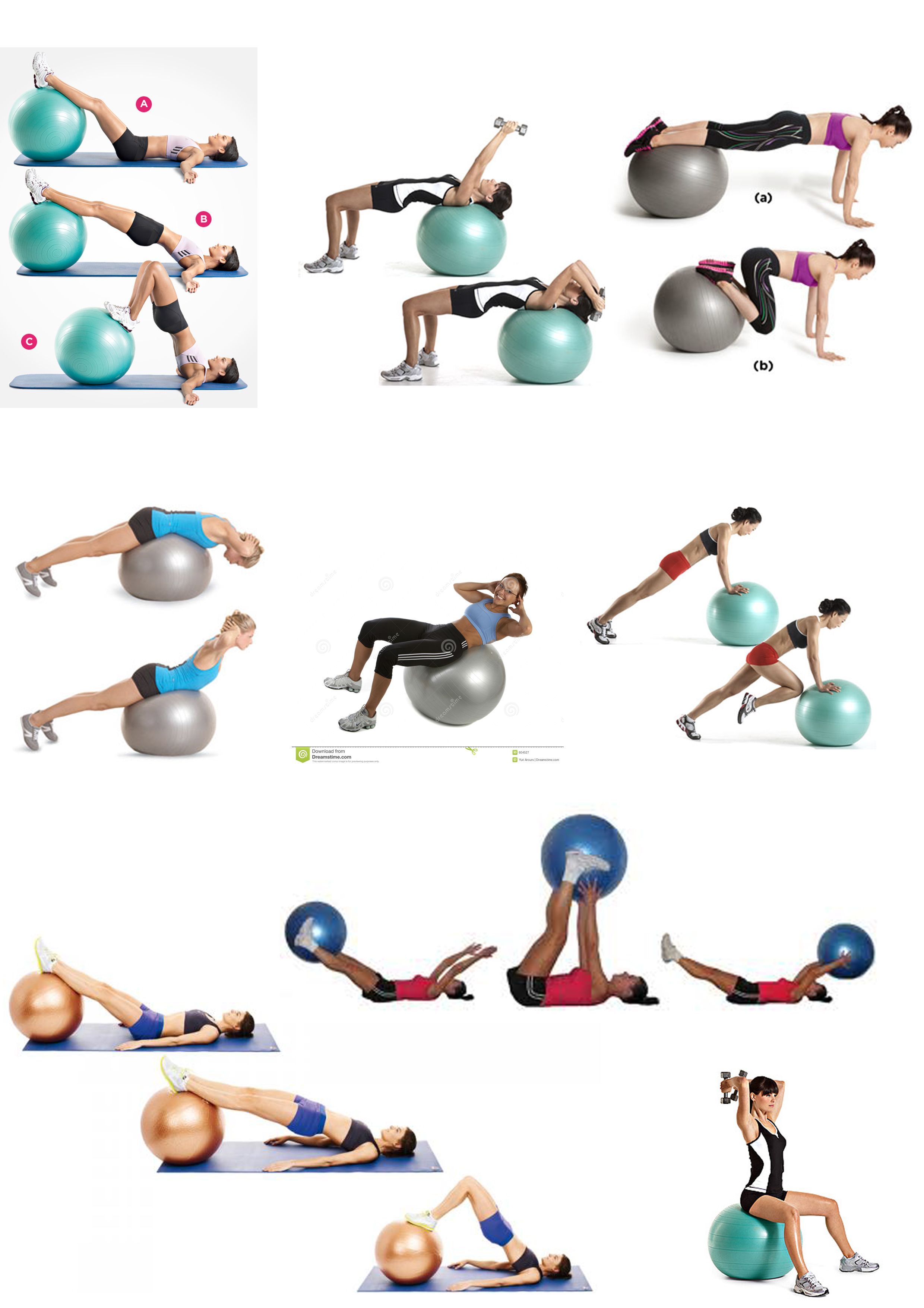 Упражнения с мячом для фитнеса: фото, видео, комплекс для похудения, укрепления пресса и позвоночника